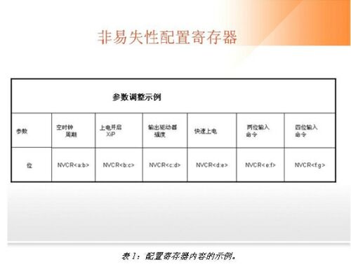 非易失性存储器的可配置性